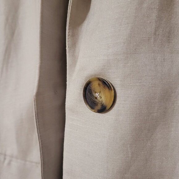 Calvin Klein Womens Linen-Blend Blazer Open Front Tan Size 22W- Business Casual - Picture 8 of 10